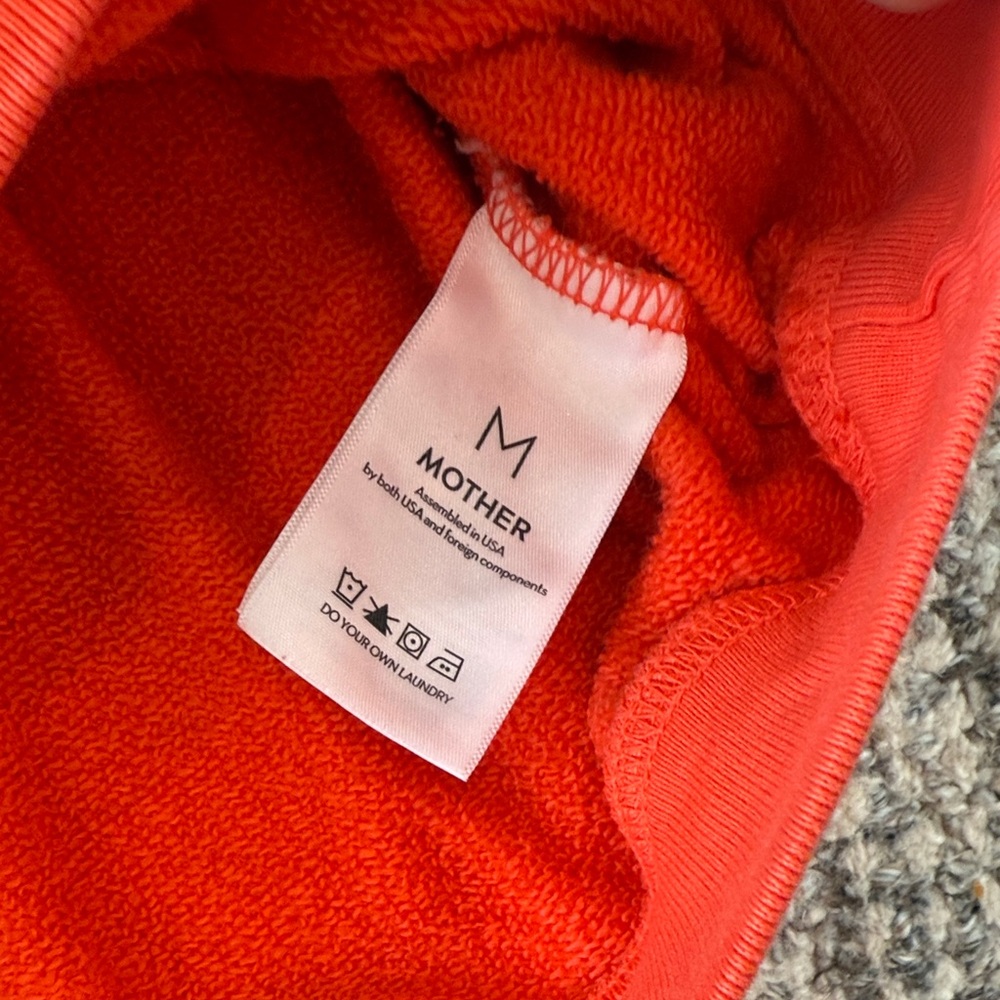 MOTHER Bright Red Crewneck Sweatshirt - Picture 3 of 3